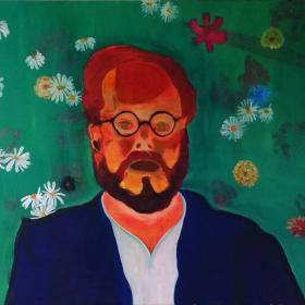 Bruidegom, 65 × 70 cm, olie op doek