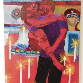 Annonce, 30 × 20 cm, olie op paneel