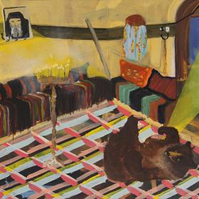 Beer, 2014, 50 × 75 cm, olie op doek